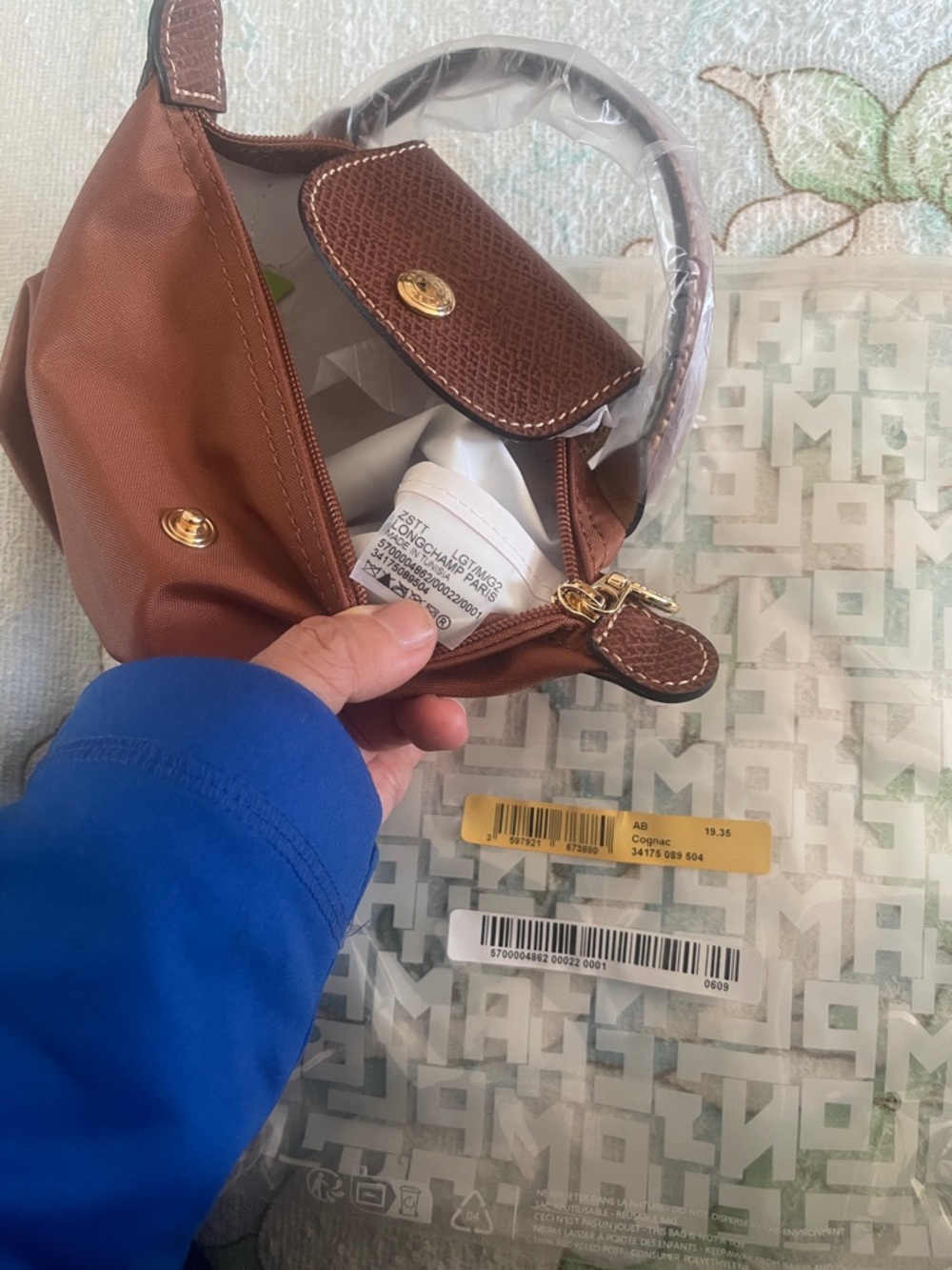 Longchamp mini cute bag cognac color - Picture 11 of 11